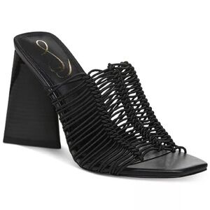 Sam Edelman Black Laurette Block Heel Sandals - Size 8